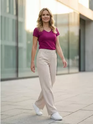 Ženska majica s kratkimi rokavi ALTISPORT NoPrint NP/ALW261 FUKSIJA RDEČA