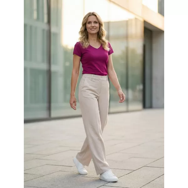  Ženska majica s kratkimi rokavi ALTISPORT NoPrint NP/ALW261 FUKSIJA RDEČA 