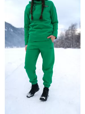 Ženske bombažne trenirke NORDBLANC BOYFRIEND NBSPL7888 ZELENA