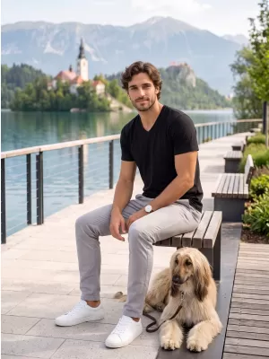 Moška majica s kratkimi rokavi ALTISPORT NoPrint NP/ALM007 ČRNA