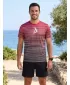 Moška premium funkcionalna majica s kratkimi rokavi ALTISPORT VOJ/ALM031TR01 ČRNA/BORDO