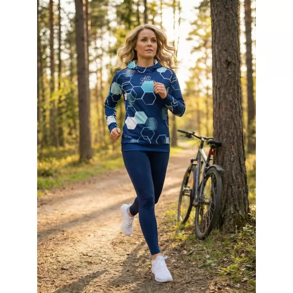  Ženski vrhunski funkcionalni pulover ALTISPORT VOJ/ALW037MI01 MORNARSKO MODRA 