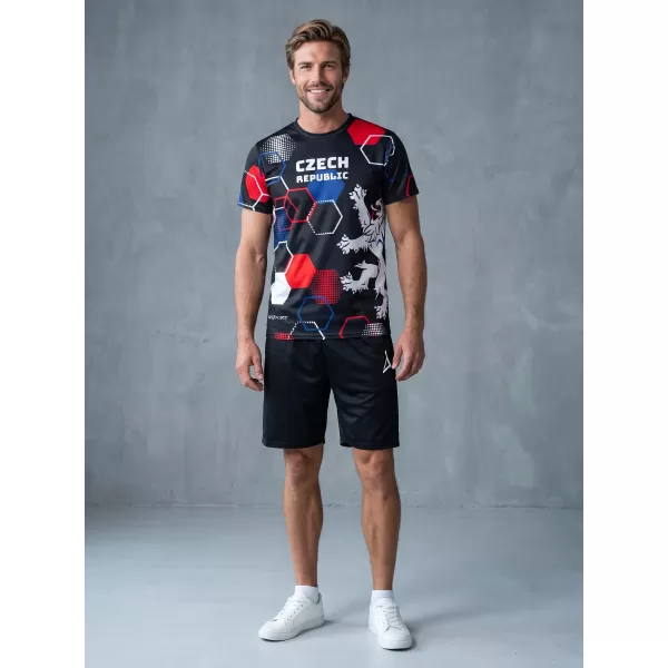  Moška premium funkcionalna majica s kratkimi rokavi ALTISPORT x CZE VOJ/ALM036TR01 HEKSA ČRNA 