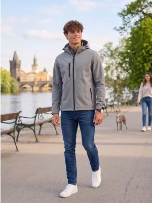 Moška softshell jakna ALTISPORT NoPrint NP/ALM225 JEKLENO SIVA