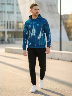 Moški premium pulover ALTISPORT VOJ/ALM010MI01 SMARAGDNO/MODRA