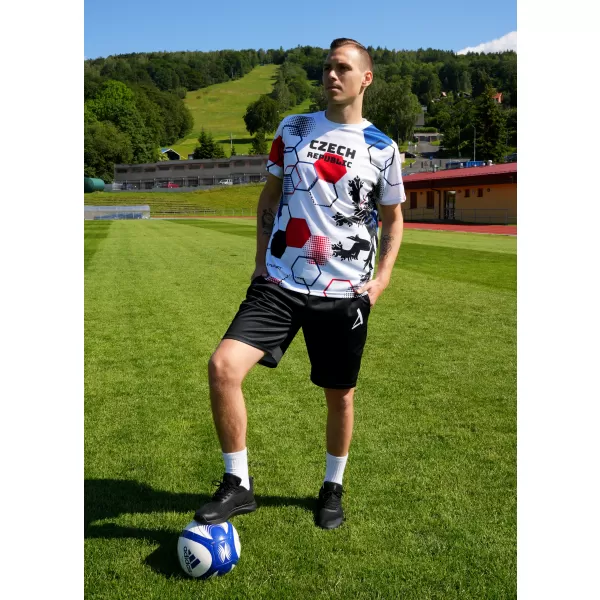  Moška premium funkcionalna majica s kratkimi rokavi ALTISPORT x CZE VOJ/ALM036TR01 HEKSA BELA 