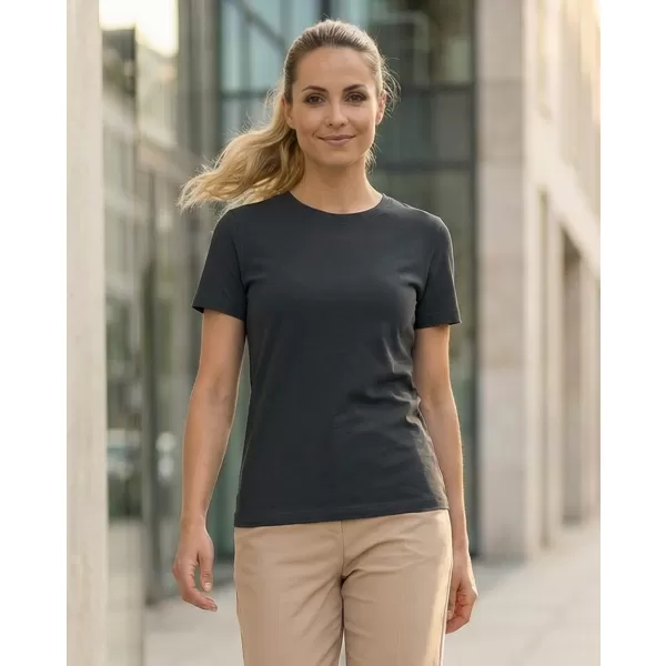  Ženska majica s kratkimi rokavi ALTISPORT NoPrint NP/ALW331 EBENOVINASTO SIVA 