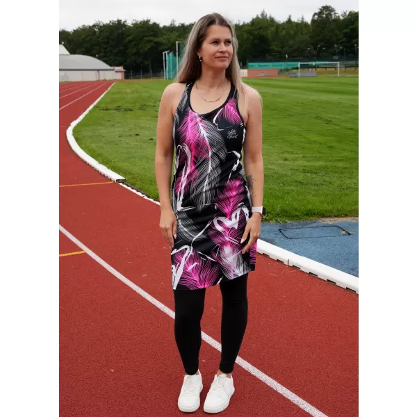  Ženska vrhunska funkcionalna brezrokavna obleka ALTISPORT VOJ/ALW001SAT01 ČRNO ROZA 