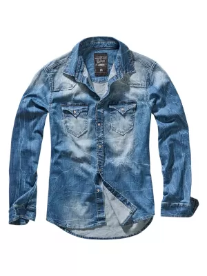 Srajca BRANDIT RILEY DENIM BD4020 MODRO OPRANO