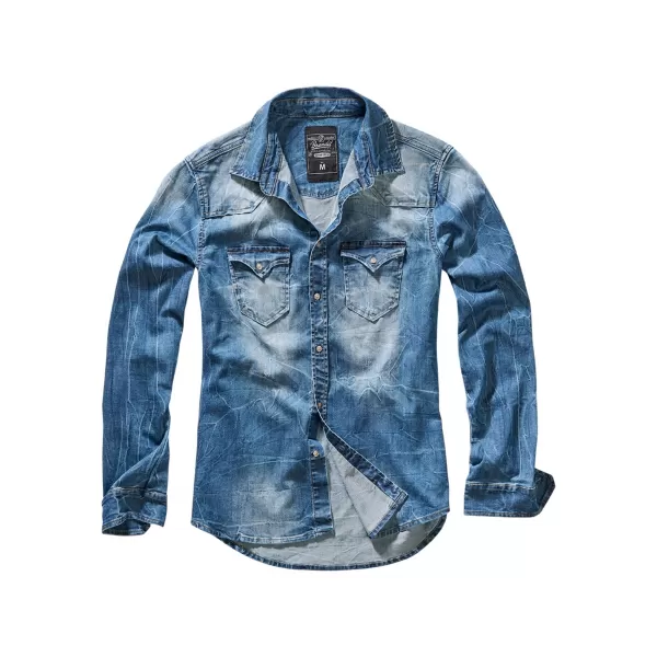  Srajca BRANDIT RILEY DENIM BD4020 MODRO OPRANO 