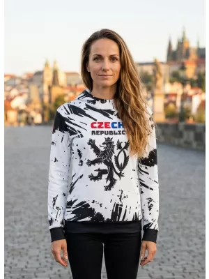 Ženski vrhunski funkcionalni pulover ALTISPORT VOJ/ALW036MI01 ABSTRAKCIJA BELA
