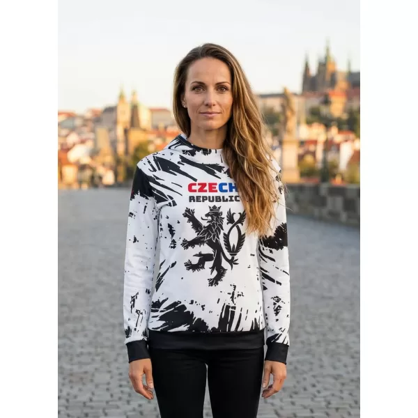  Ženski vrhunski funkcionalni pulover ALTISPORT VOJ/ALW036MI01 ABSTRAKCIJA BELA 