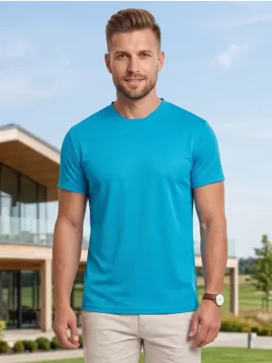 Moška funkcionalna majica ALTISPORT NoPrint NP/ALM421 TURKIZNA