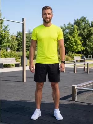 Moška funkcionalna majica ALTISPORT NoPrint NP/ALM421 NEON RUMENA