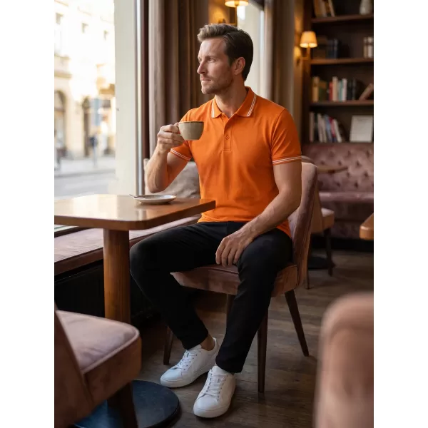 Moška majica s kratkimi rokavi z ovratnikom ALTISPORT NoPrint NP/ALM912 ORANŽNA 