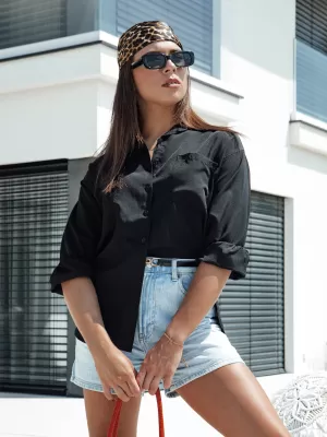 Srajca DSTREET ELEGANZZA DY0437 ČRN