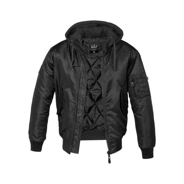  Jakna BRANDIT HOODED MA BD3150 ČRN 