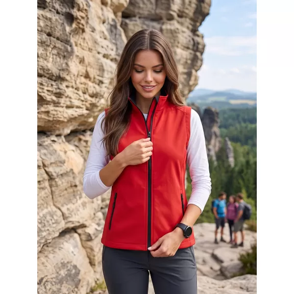  Ženski softshell telovnik ALTISPORT NoPrint NP/ALW7211NJ RDEČA/ČRNA 
