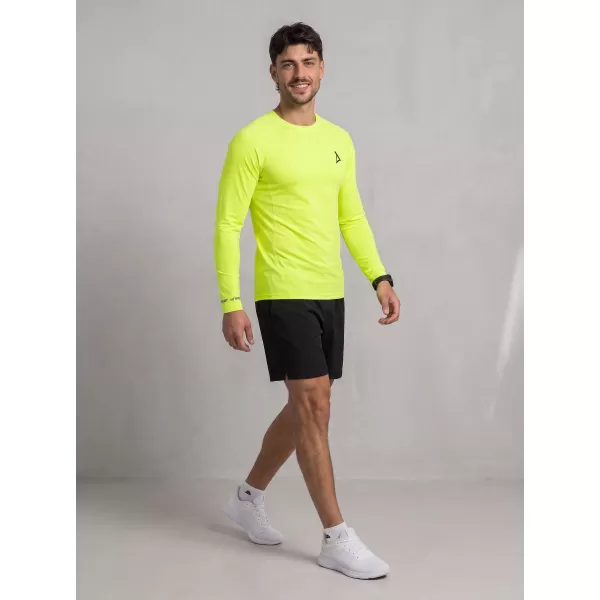  Moška premium funkcionalna kompresijska majica ALTISPORT VOJ/ALM000TR03 NEON RUMENA 