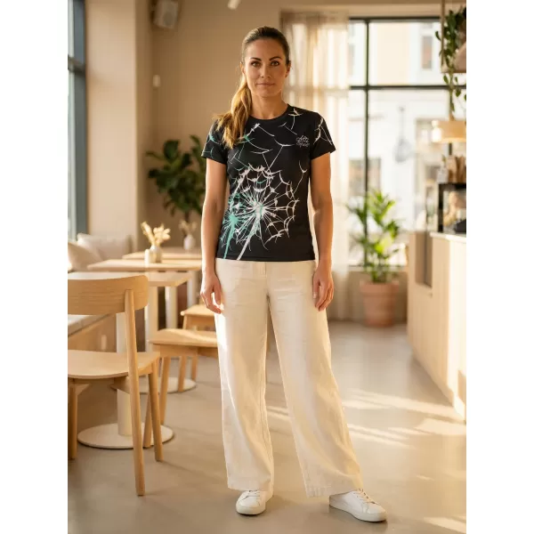  Ženska premium funkcionalna majica ALTISPORT VOJ/ALW035TR01 ČRNA/TURKIZNA 