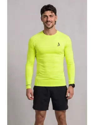 Moška premium funkcionalna kompresijska majica ALTISPORT VOJ/ALM000TR03 NEON RUMENA
