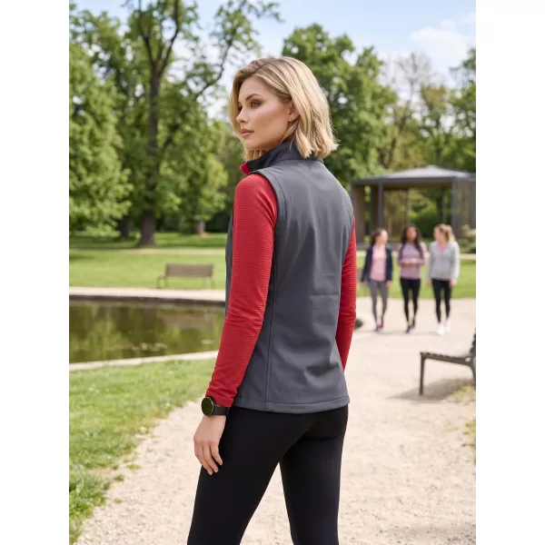  Ženski softshell telovnik ALTISPORT NoPrint NP/ALW7211NJ ŽELEZNO SIVA/RDEČA 