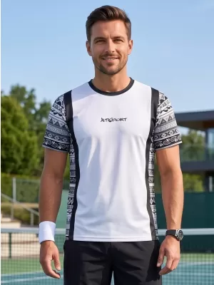 Moška funkcionalna premium majica ALTISPORT VOJ/ALM043TR01 BELA