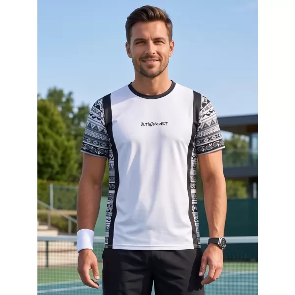  Moška funkcionalna premium majica ALTISPORT VOJ/ALM043TR01 BELA 