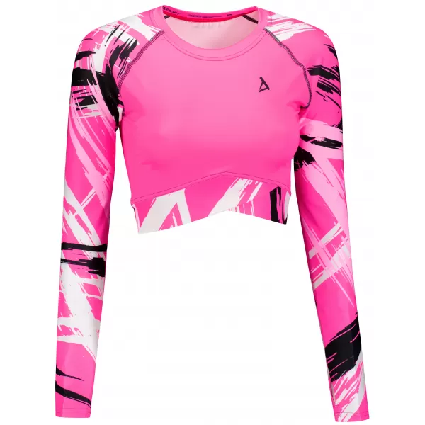  Vrhunski ženski funkcionalni top z dolgimi rokavi ALTISPORT VOJ/ALW039TR04 FLUO ROZA 