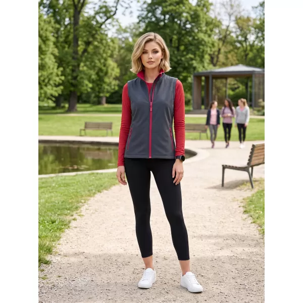  Ženski softshell telovnik ALTISPORT NoPrint NP/ALW7211NJ ŽELEZNO SIVA/RDEČA 
