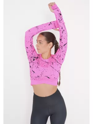 Vrhunski ženski funkcionalni top z dolgimi rokavi ALTISPORT VOJ/ALW034TR04 FLUO ROZA
