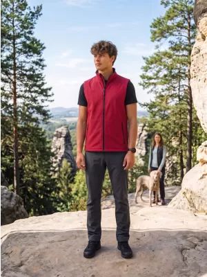 Moški softshell telovnik ALTISPORT NoPrint NP/ALM8211NJ RDEČA/ČRNA