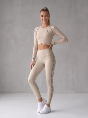 Vrhunski ženski funkcionalni top z dolgimi rokavi ALTISPORT VOJ/ALW000TR04 RJAVA