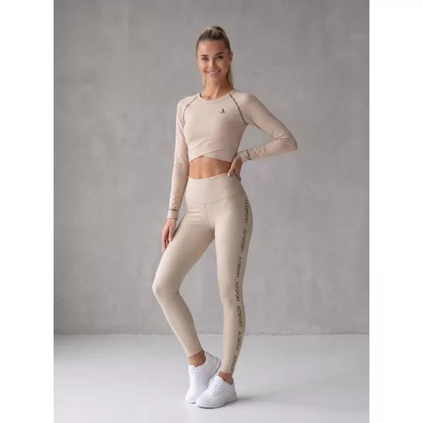  Vrhunski ženski funkcionalni top z dolgimi rokavi ALTISPORT VOJ/ALW000TR04 RJAVA 