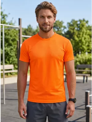 Moška funkcionalna majica ALTISPORT NoPrint NP/ALM421 NEON ORANŽNA