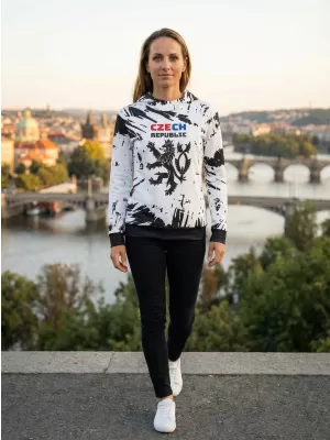Ženski vrhunski funkcionalni pulover ALTISPORT VOJ/ALW036MI01 ABSTRAKCIJA BELA