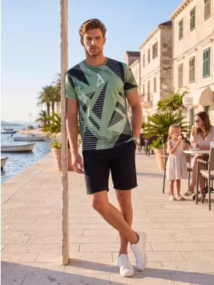 Moška funkcionalna premium majica ALTISPORT VOJ/ALM044TR01 KAKI/VOJAŠKI