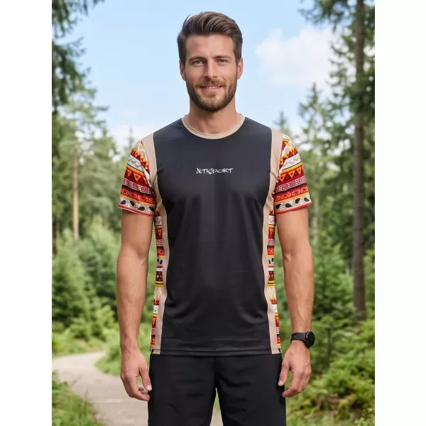  Moška funkcionalna premium majica ALTISPORT VOJ/ALM043TR01 ČRNO RJAVA 