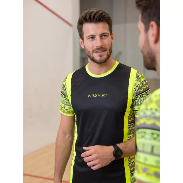  Moška funkcionalna premium majica ALTISPORT VOJ/ALM043TR01 NEON RUMENA 