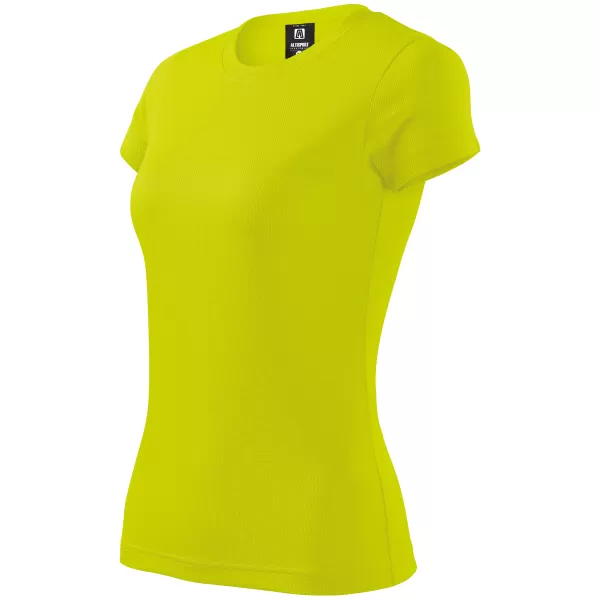  Ženska funkcionalna majica s kratkimi rokavi ALTISPORT NoPrint NP/ALW041 NEON RUMENA 