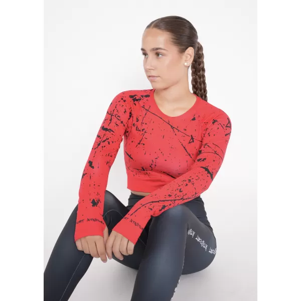  Vrhunski ženski funkcionalni top z dolgimi rokavi ALTISPORT VOJ/ALW034TR04 RDEČA 