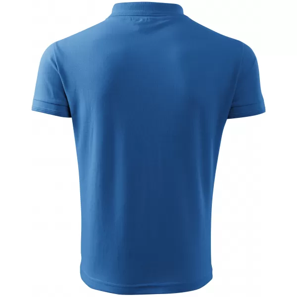  Moška majica s kratkimi rokavi z ovratnikom ALTISPORT NoPrint NP/ALM302 AZURNO MODRA 