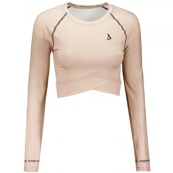 Vrhunski ženski funkcionalni top z dolgimi rokavi ALTISPORT VOJ/ALW000TR04 RJAVA 