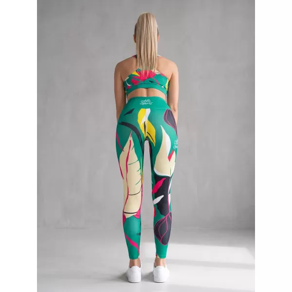  Ženske dolge vrhunske funkcionalne pajkice ALTISPORT VOJ/ALW042LEG01 ZELENA 