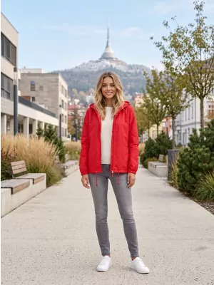 Ženska jakna ALTISPORT NoPrint NP/ALW1311NJ SVETLO RDEČE