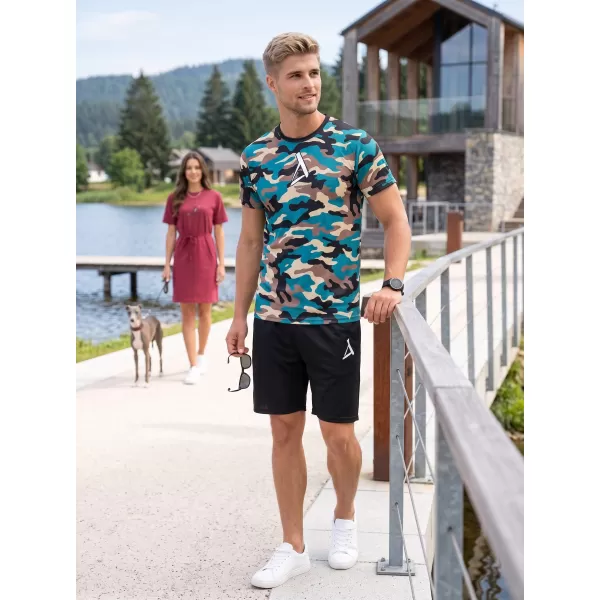  Moška funkcionalna premium majica ALTISPORT VOJ/ALM038TR01 KEROZIN/RJAVA 