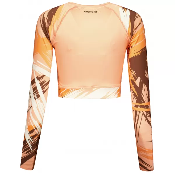  Vrhunski ženski funkcionalni top z dolgimi rokavi ALTISPORT VOJ/ALW039TR04 ORANŽNA 