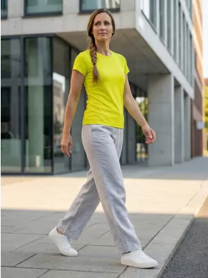 Ženska funkcionalna majica s kratkimi rokavi ALTISPORT NoPrint NP/ALW041 NEON RUMENA