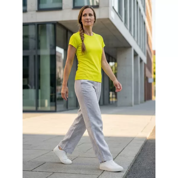  Ženska funkcionalna majica s kratkimi rokavi ALTISPORT NoPrint NP/ALW041 NEON RUMENA 