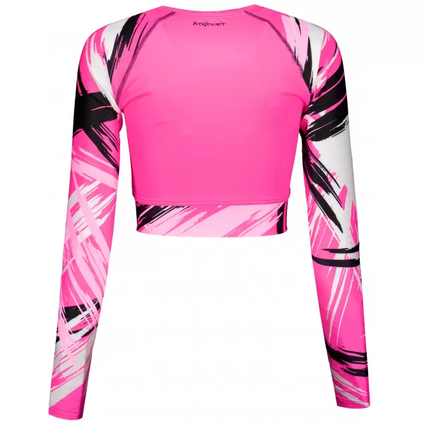  Vrhunski ženski funkcionalni top z dolgimi rokavi ALTISPORT VOJ/ALW039TR04 FLUO ROZA 